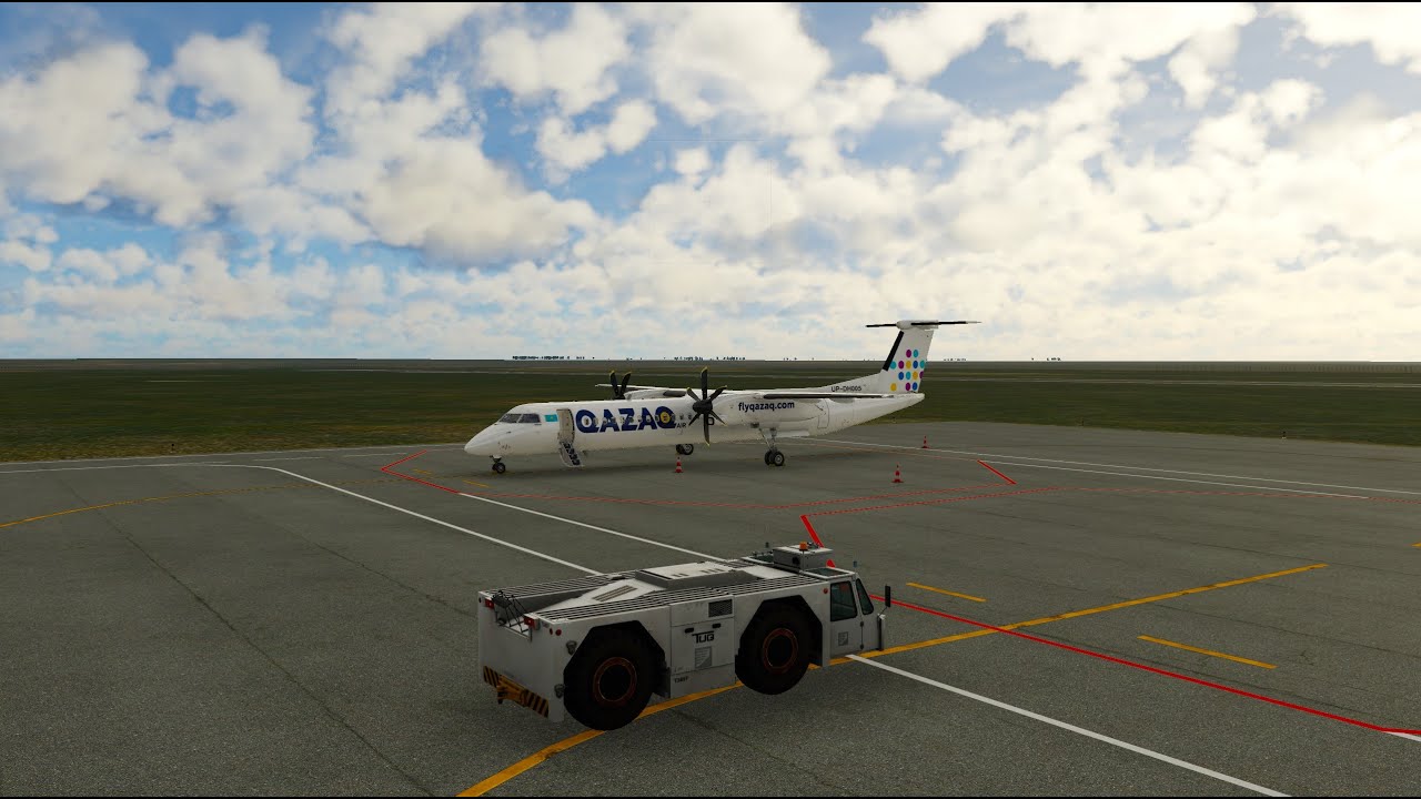 Павлодар - Новосибирск | Qazaq Air | FlyJSim Dash8 Q400 | UASP - UNNT | X-Plane Map Enhancement