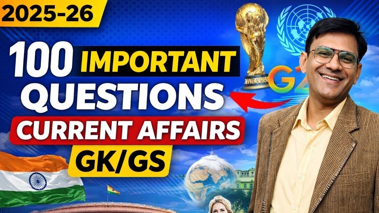 📚 Top 100 Current Affairs Questions for Uttar Pradesh Police & UP Home Guard 2026