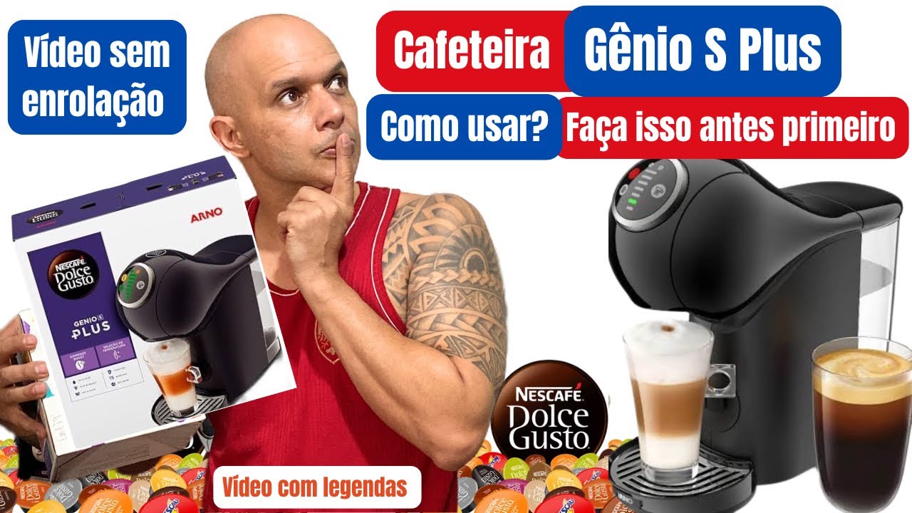 Como usar a cafeteira gênio S plus da Dolce gusto pela primeira vez?