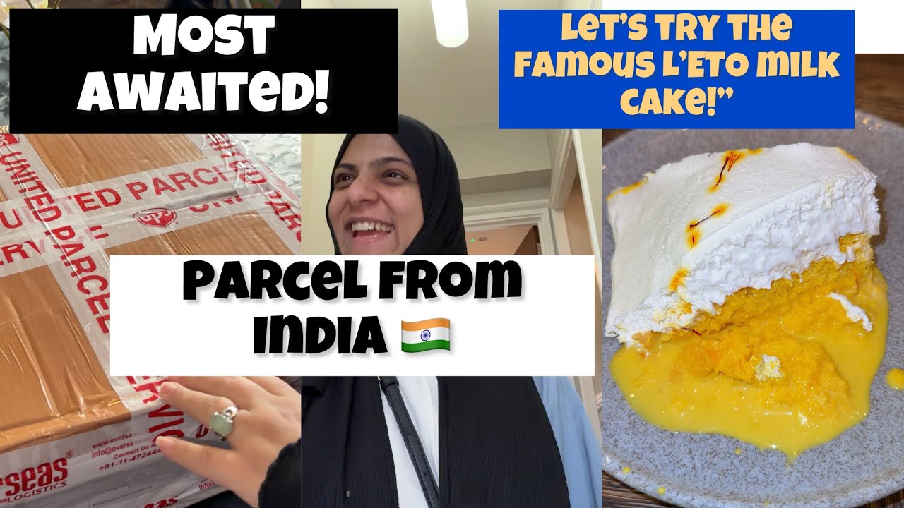 Most awaited parcel from India 🇮🇳 is IN. MY. HANDS. 🛬📦/Let’s try the famous L’ETO milk cake!🍰 