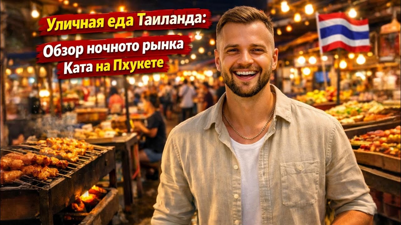 УЛИЧНАЯ ЕДА ТАИЛАНДА: Ночной рынок Ката (Пхукет 2025) Полный обзор!