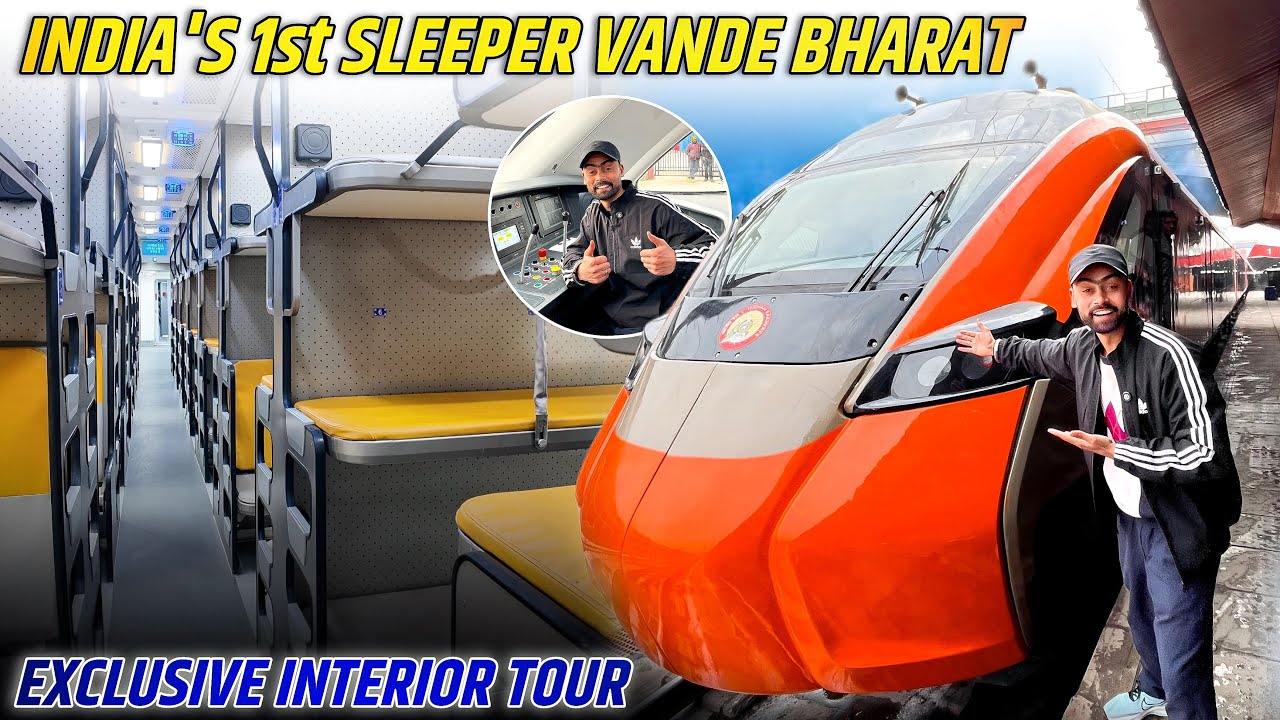 india’s 1st Sleeper Vande Bharat Train Exclusive coach interior tour with speed test 180KMPh