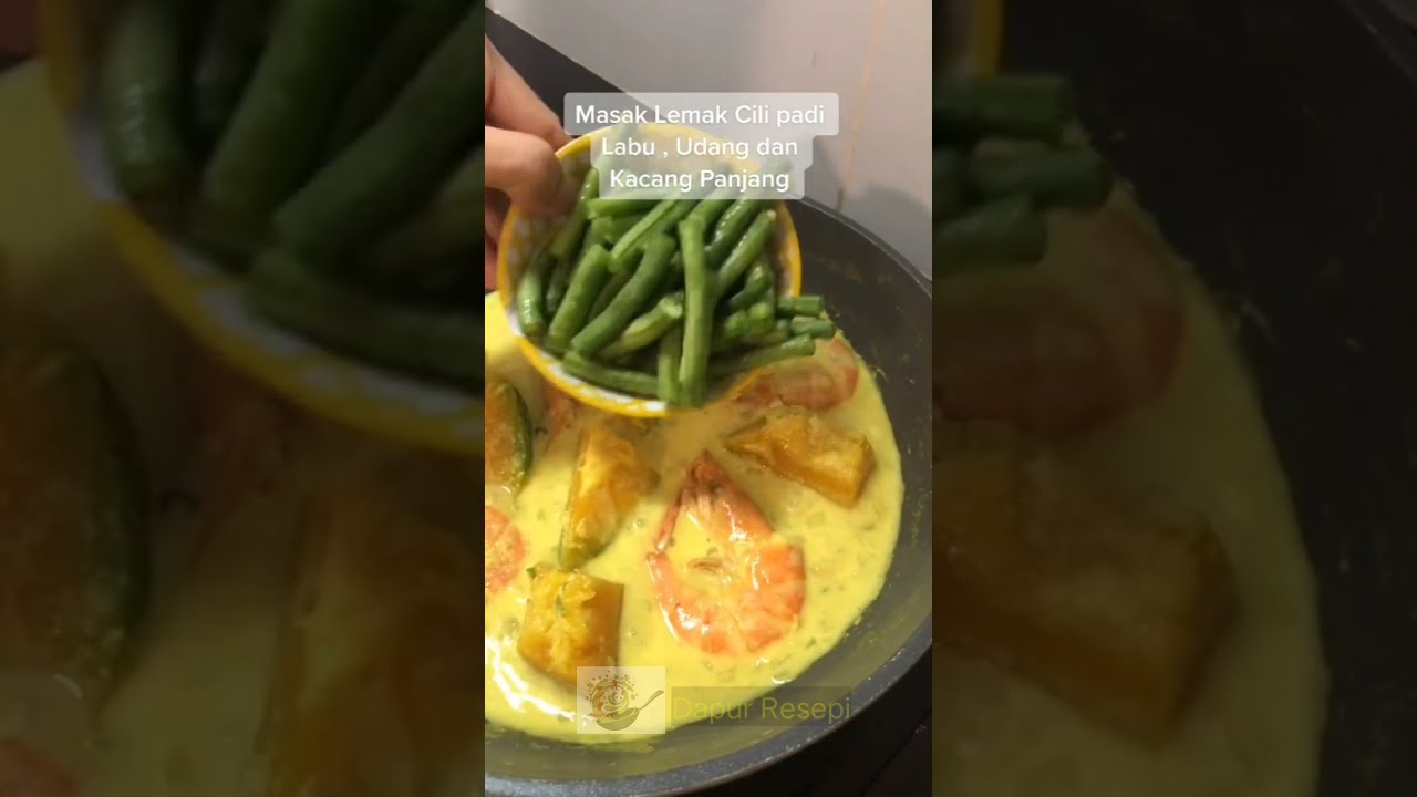Masak lemak cili padi labu,udang dan kacang panjang#shorts