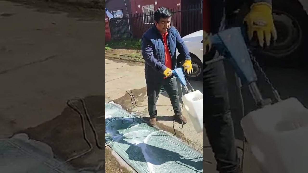 Cómo limpiar una alfombra con la abrillantadora.