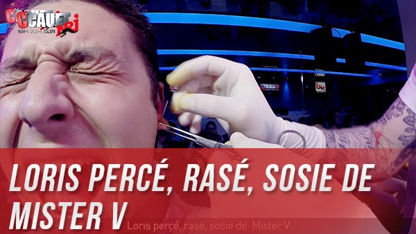 Loris percé, rasé, sosie de  Mister V - C’Cauet sur NRJ