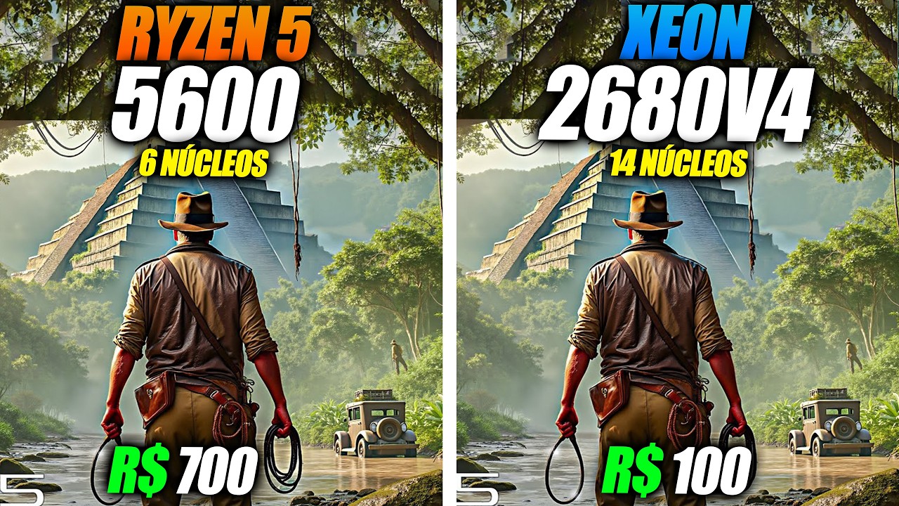 QUÊ? XEON 2680 V4 vs RYZEN 5 5600 - TESTES EM 13 JOGOS no ULTRA E LOW, A VERDADEIRA DIFERENÇA!