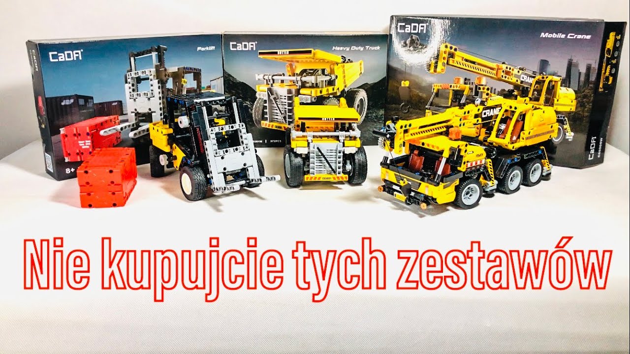 Najmniejsze zestawy klock&oacute;w CaDA Technic, nie kupujcie tych zestaw&oacute;w C65001W C65002W C65005W
