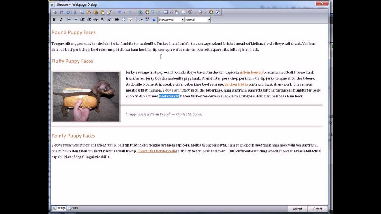 Sitecore Content Editor: Creating Links