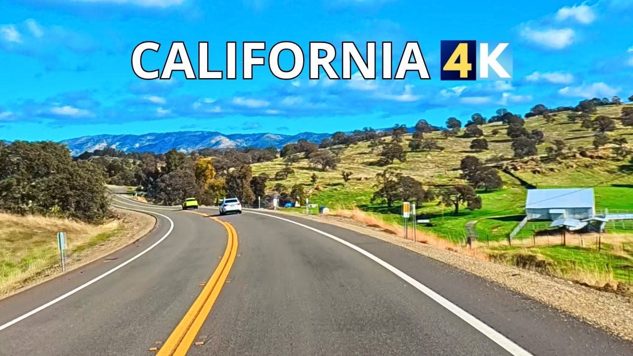 4K Driving on California's Scenic Mariposa Valley to Yosemite | USA