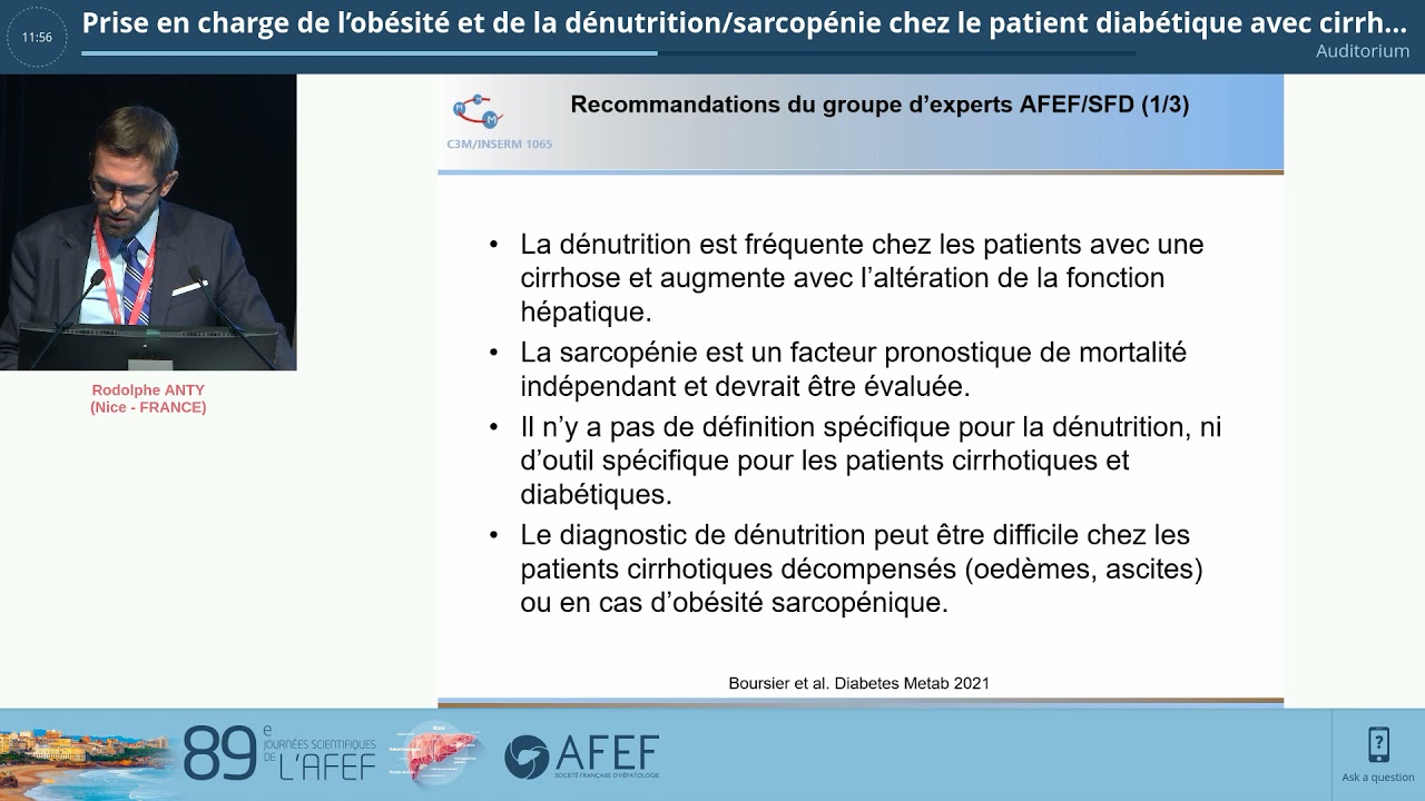Prise en charge de l’obésité et de la dénutrition/sarcopénie - R. ANTY - Sympo AFEF/SFD
