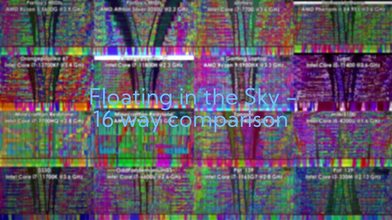 Floating in the Sky - 16 way comparison