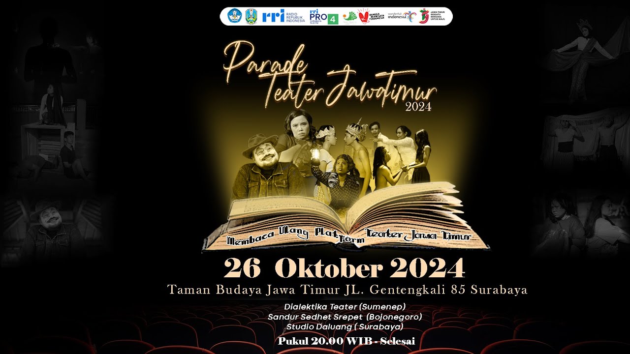 Parade Teater 2024 26 Oktober Live Taman Budaya Jawa Timur