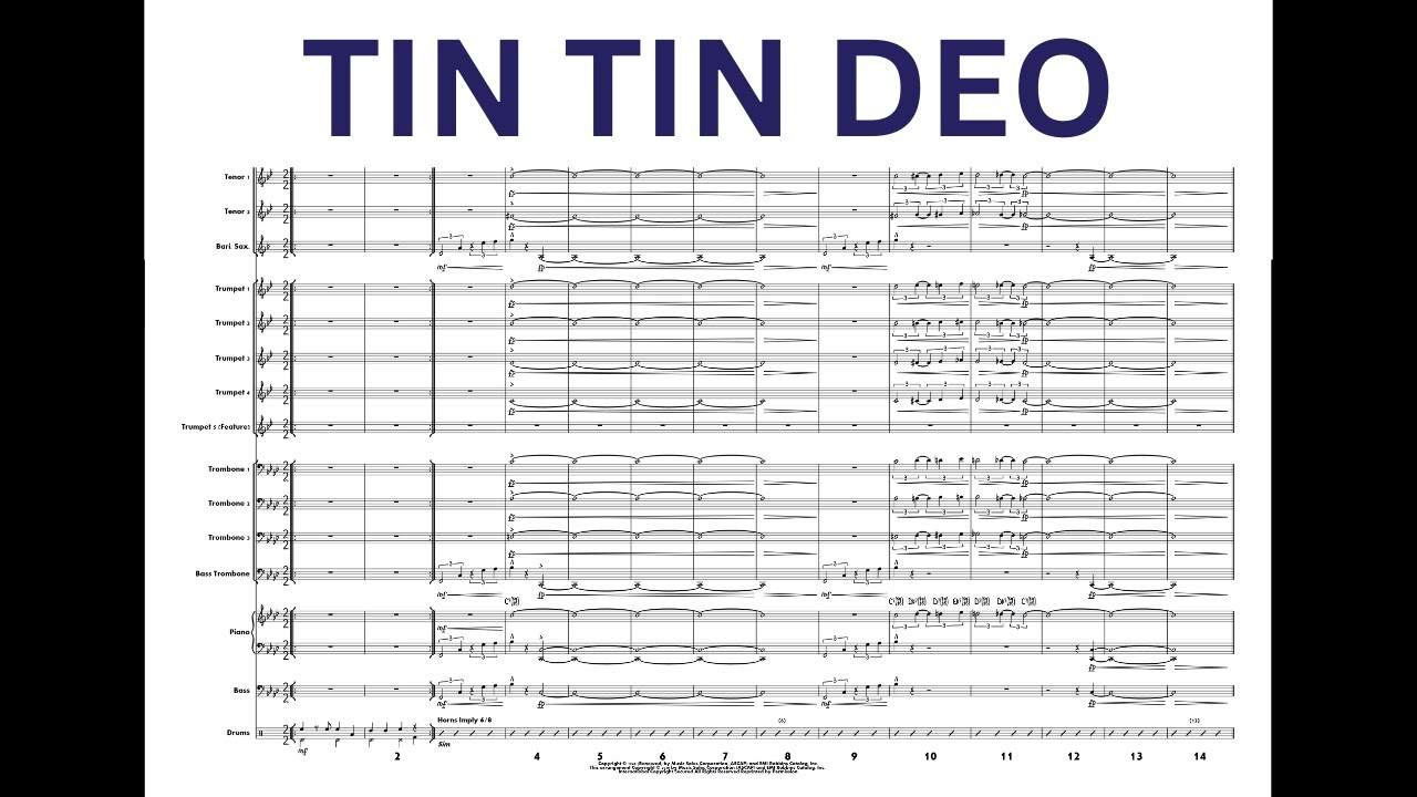 Tin Tin Deo 6/8 Afro Cuban Arrangement