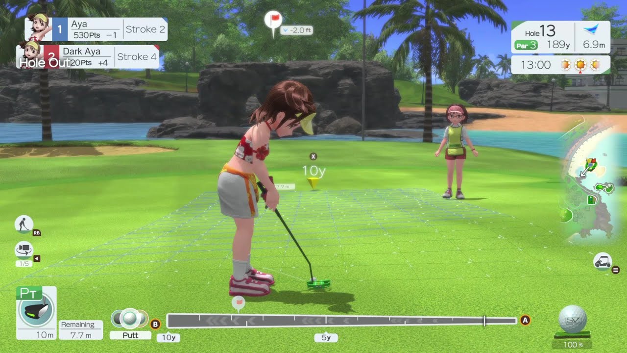 Everybody's Golf Hot Shots - Aya VS Dark Aya - World Tour
