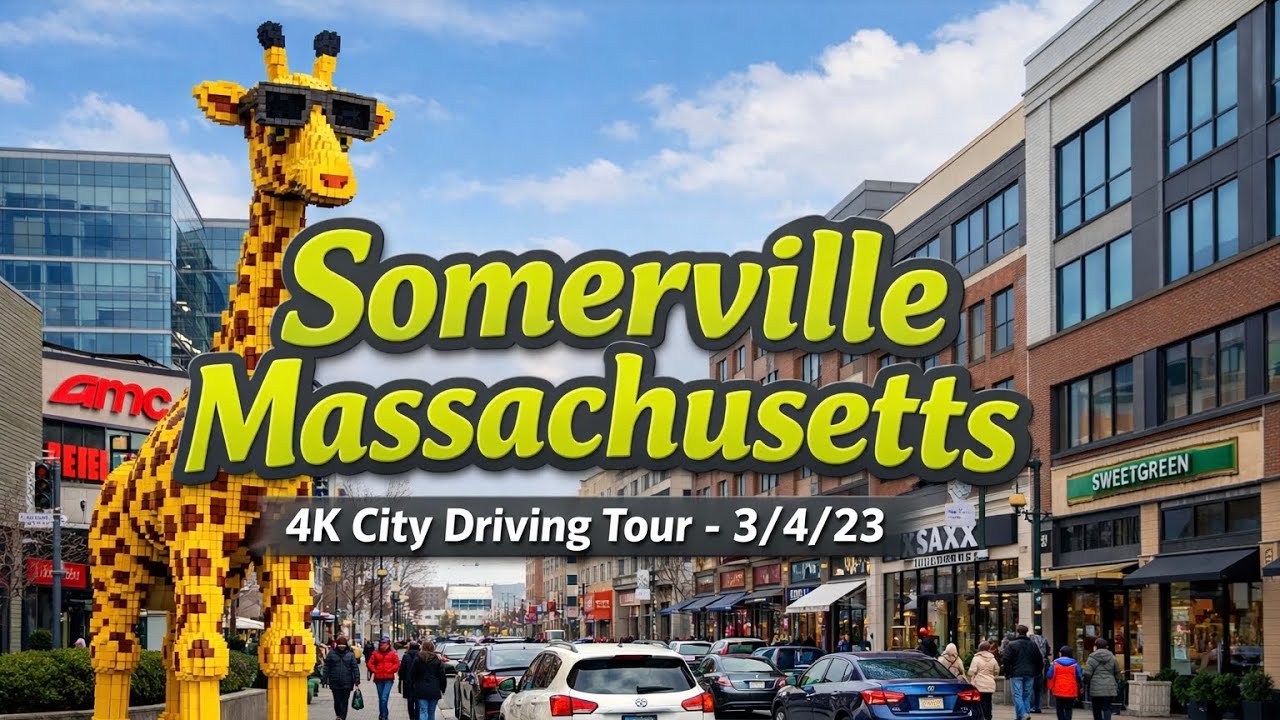 🚖 Somerville Massachusetts | 4K  City Driving Tour | 3/4/23