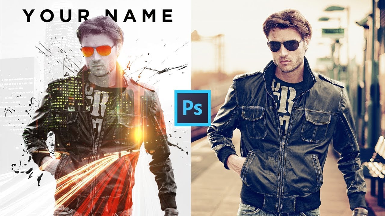 Photoshop Portrait Poster Effects Tutorial |Double Exposure Method | Photo Editing