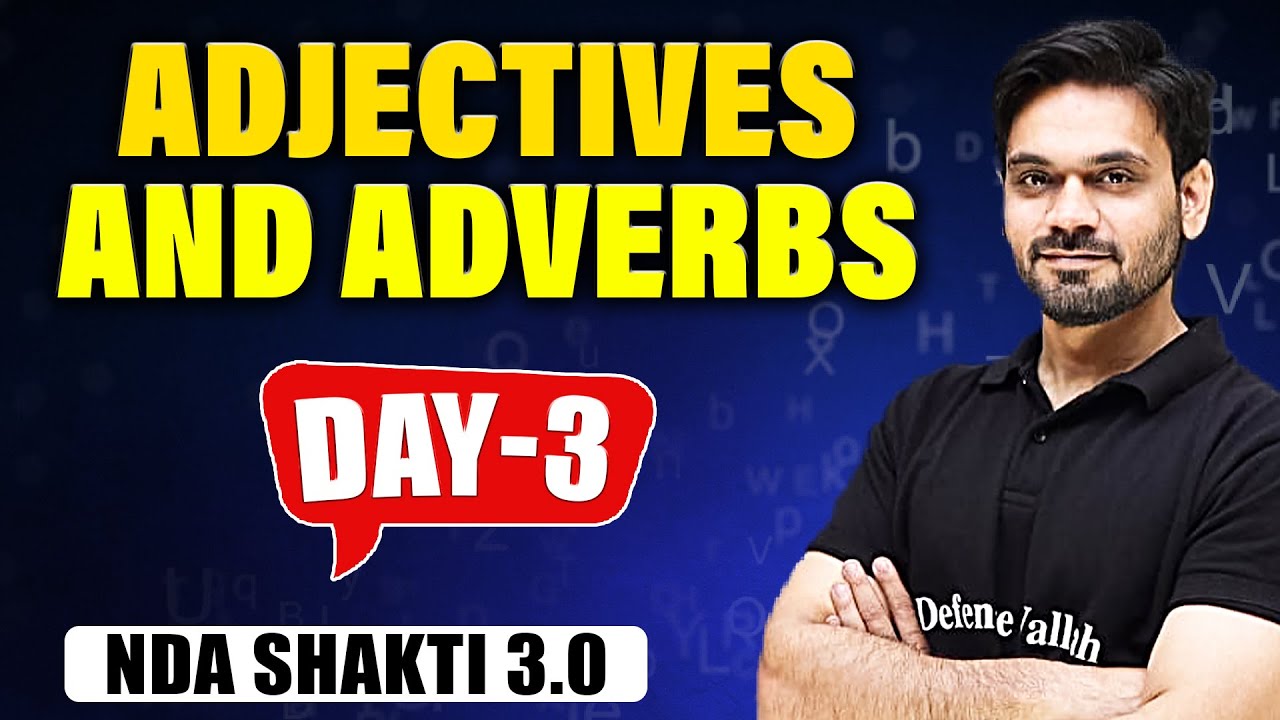 NDA English 2023 | Adjectives and Adverbs | NDA CRASH COURSE