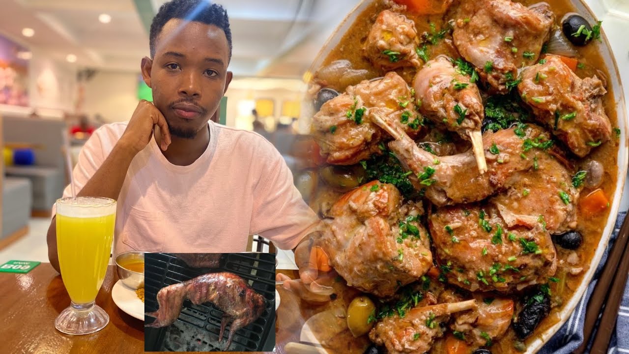 Trying the tastiest rabbit meat in kampala!