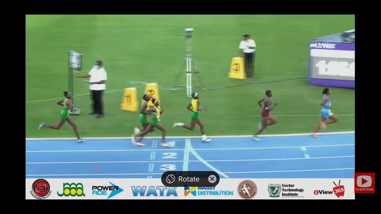 Holmwood Technical Andrene Peart wins u17 Girls 800m for her 2nd Trials victory. #Cariftatrials2022