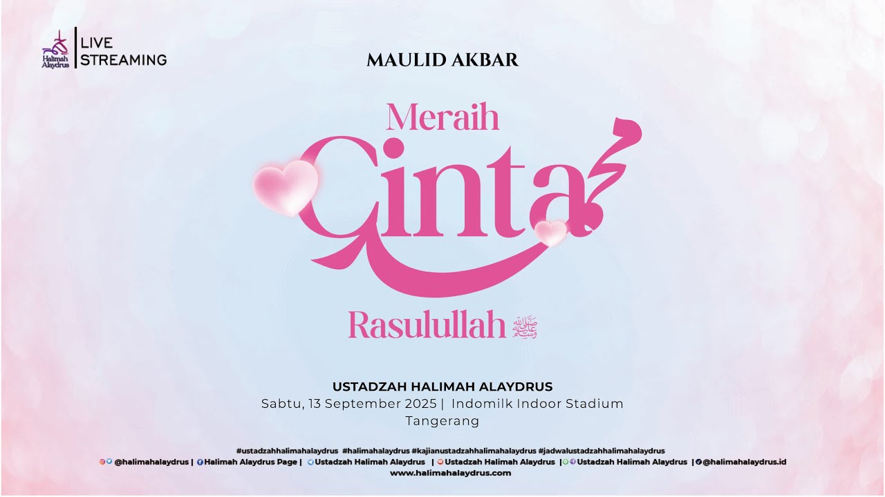🔴𝗟𝗜𝗩𝗘 𝗡𝗢𝗪 - 𝗠𝗘𝗥𝗔𝗜𝗛 𝗖𝗜𝗡𝗧𝗔 𝗥𝗔𝗦𝗨𝗟𝗨𝗟𝗟𝗔𝗛 | 𝗨𝗦𝗧𝗔𝗗𝗭𝗔𝗛 𝗛𝗔𝗟𝗜𝗠𝗔𝗛 𝗔𝗟𝗔𝗬𝗗𝗥𝗨𝗦
