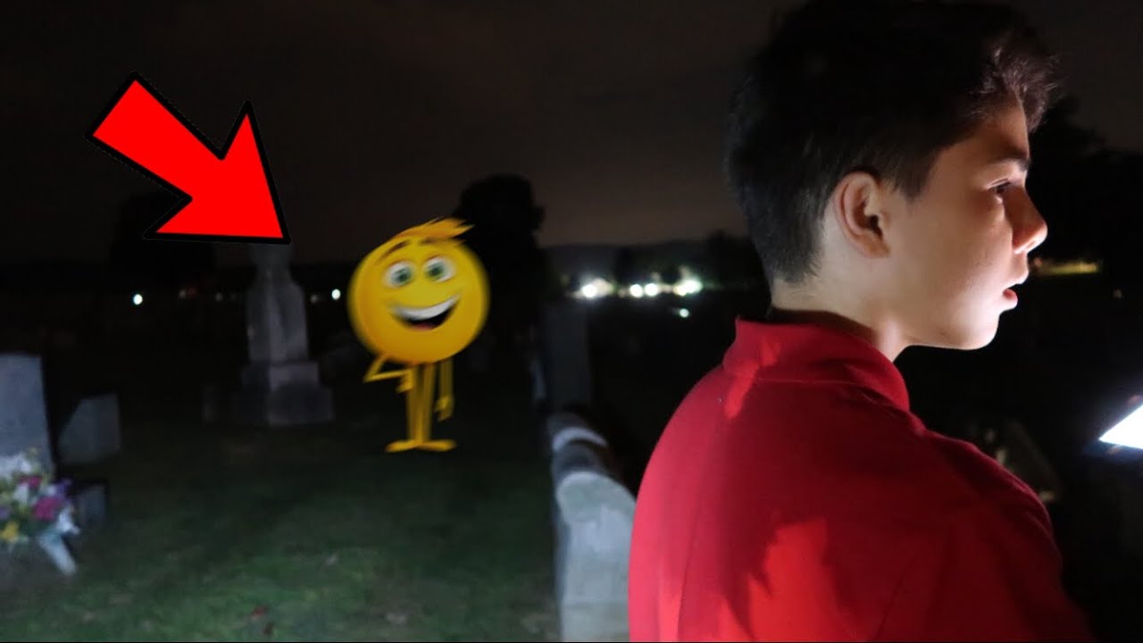I WAS ALMOST KIDNAPPED BY GENE THE EMOJI IN THE CEMETERY! *ON CAMERA*