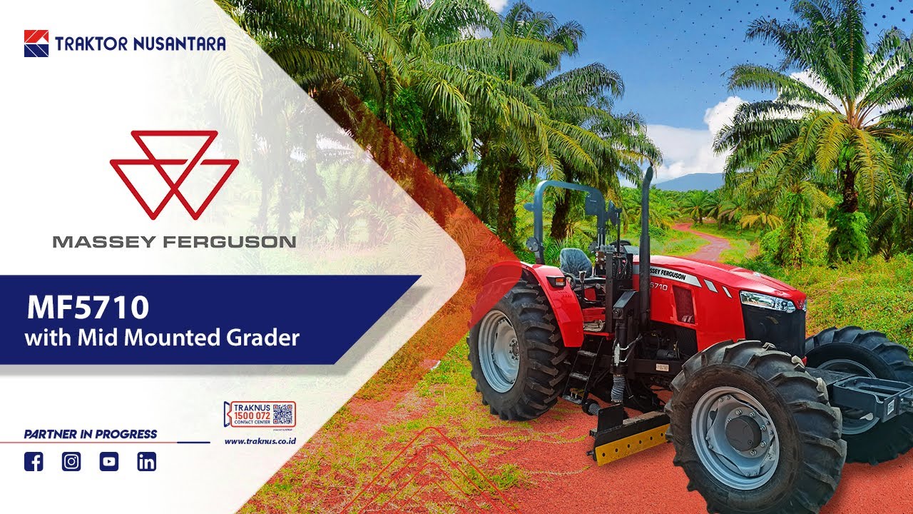 Massey Ferguson MF5710ES with Mid Mounted Grader