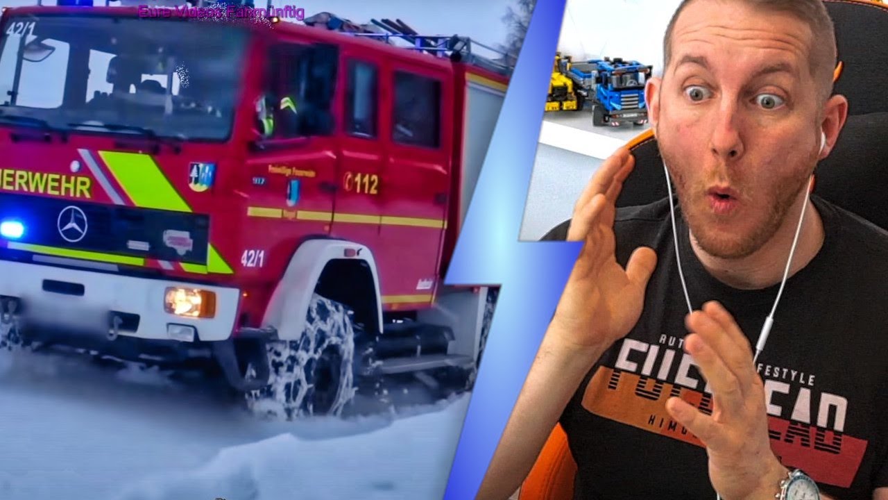 SCHNEECHAOS: Die besten Dashcamvideos - Feuerwehr mit Schneeketten und Allrad - M4cM4nus reagiert