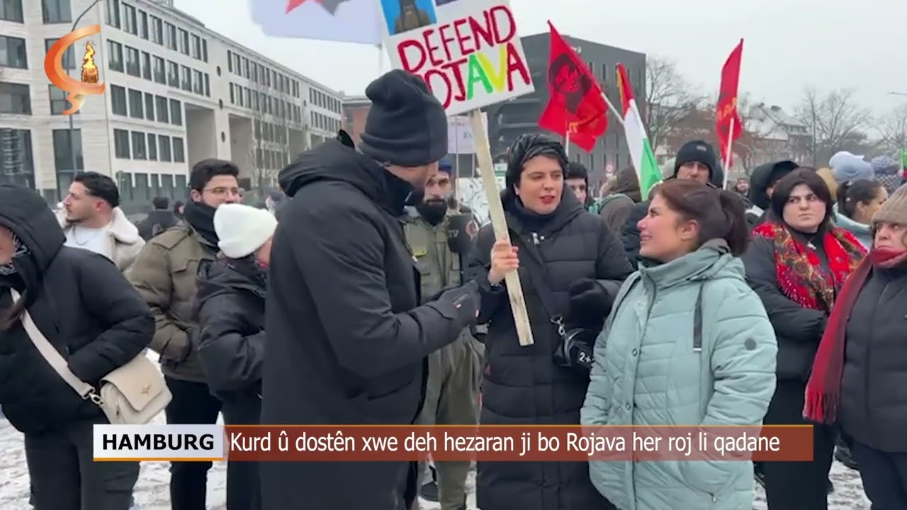 Dosya Taybet  |  HAMBURG  |  Kurd û dostên xwe deh hezaran ji bo Rojava her roj li qadane
