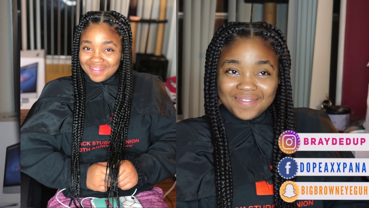 Large Knotless Box Braids