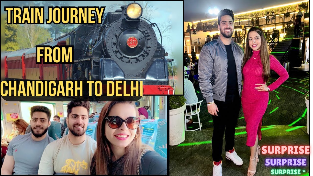 FIRST TRAIN JOURNEY 🚊| KYA SURPRISE FLOP HO GYA? 🫨| PARTY NIGHT IN GURGAON 💃🏻| Monika & Akhil Vlogs