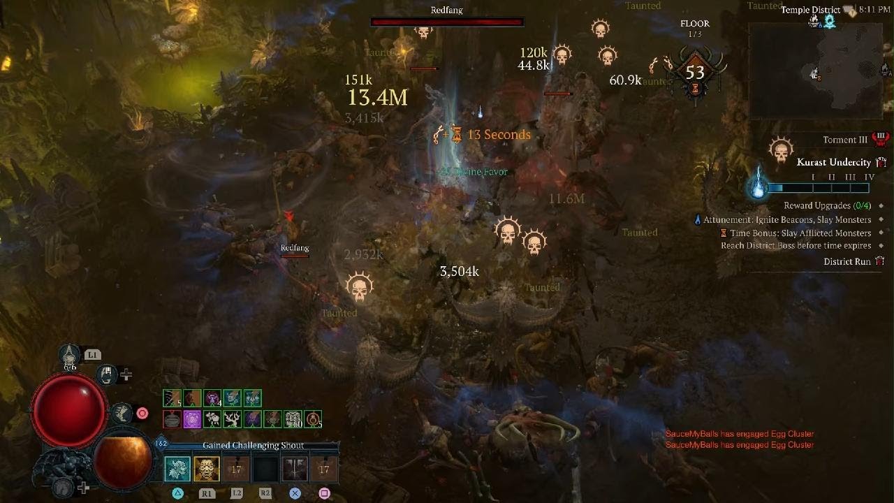 Diablo 4, S11, Lunging Strike Barbarian Build Progress Report T3