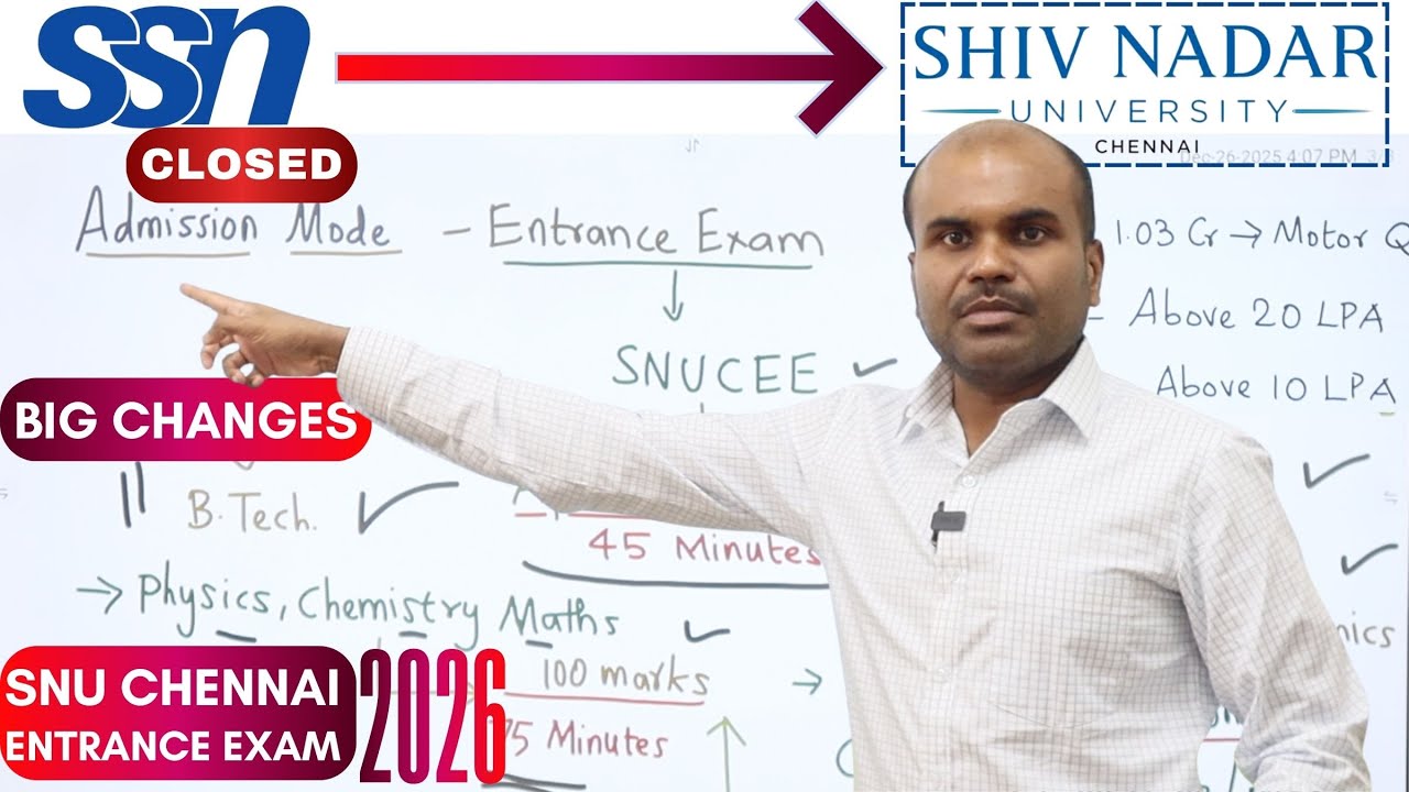 SSN is now 🔀 SHIV NADAR University | All About SNU Admissions 2026 | BIG Changes‼️ | HUGE Impact‼️