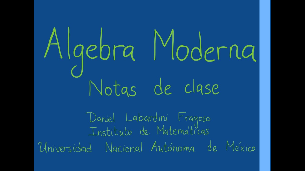 Algebra Moderna. Teoría de Grupos 01. Definición, ejemplos y propiedades básicas