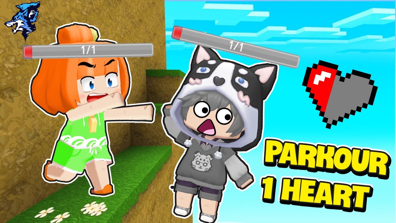 Siro và Kamui Noob Thử Thách Parkour 1 Máu Siêu Khó Trong Mini World