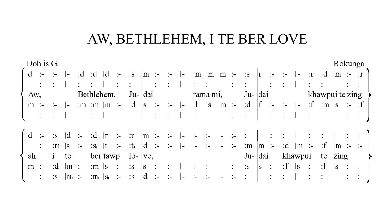 AW BETHLEHEM (I TE BER TAWP LO VE) SATB || Tonic Solfa Lyrical Video