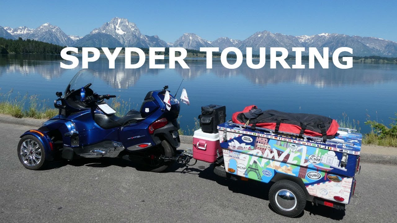 Spyder Motorcycle Touring with a Mini Mate Camper