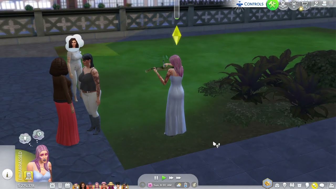 The Sims™ 4 I made sims play Violin and get embarrassing  by everyone