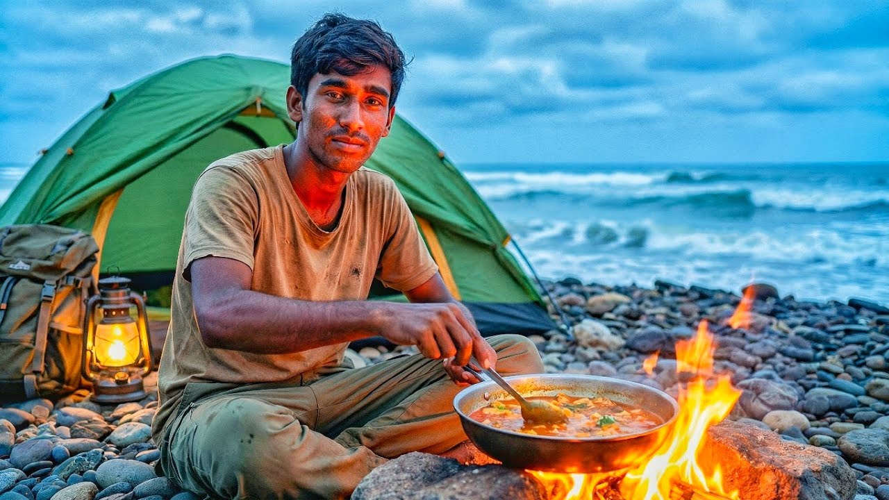 Solo Camping On Desert Island | camping in india | camping video 