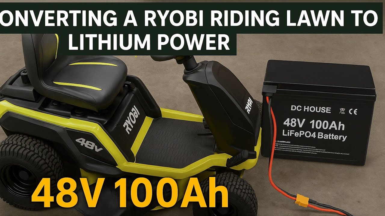 Converting a Ryobi riding lawnmower to lithium ⚡ 
