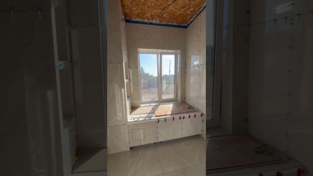 Bathroom made of porcelain tiles #construction #building #humor #renovation #work #tiles #bathroo...