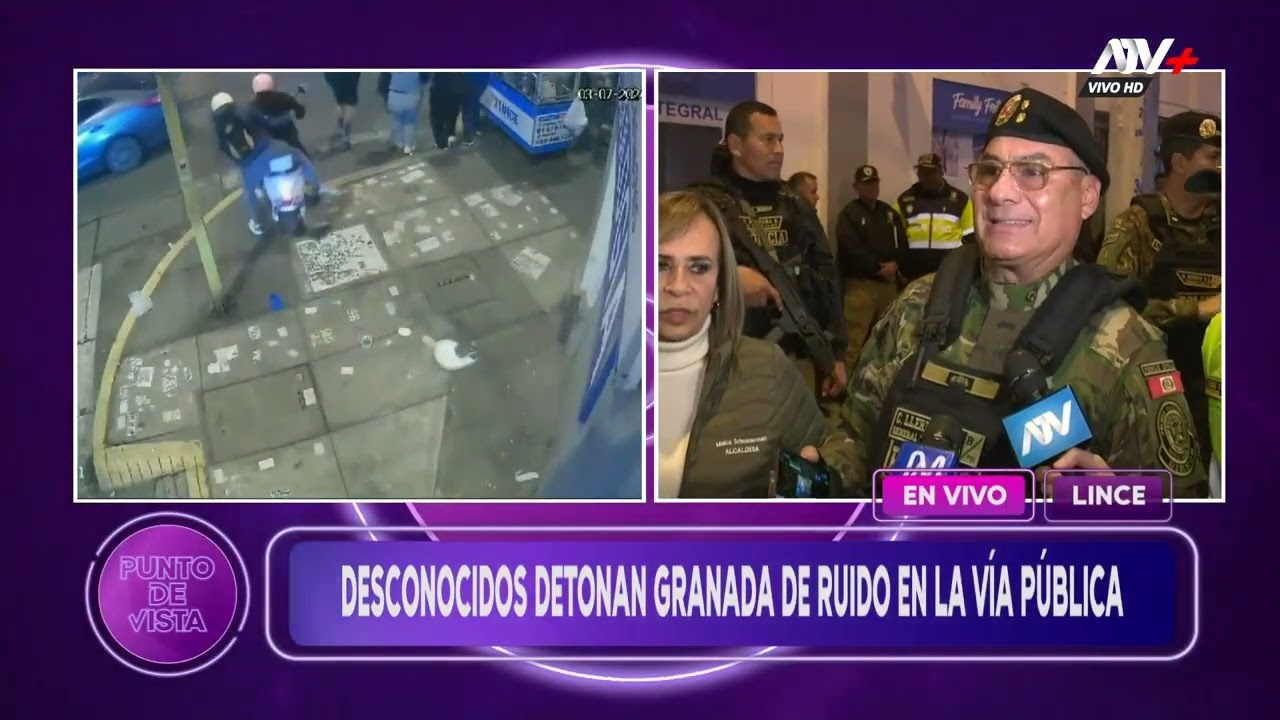 Lince: Desconocidos detonan granada de ruido en la cuadra 18 de la Av. Arenales