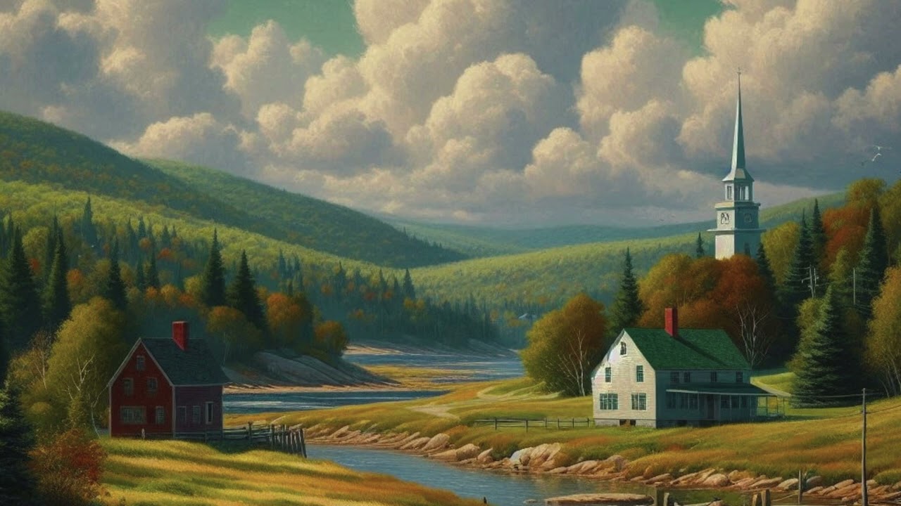 Frame Tv 30 | Minutes of Peaceful Countryside Ambience 🌄🏡 | Calm Painting Scenery