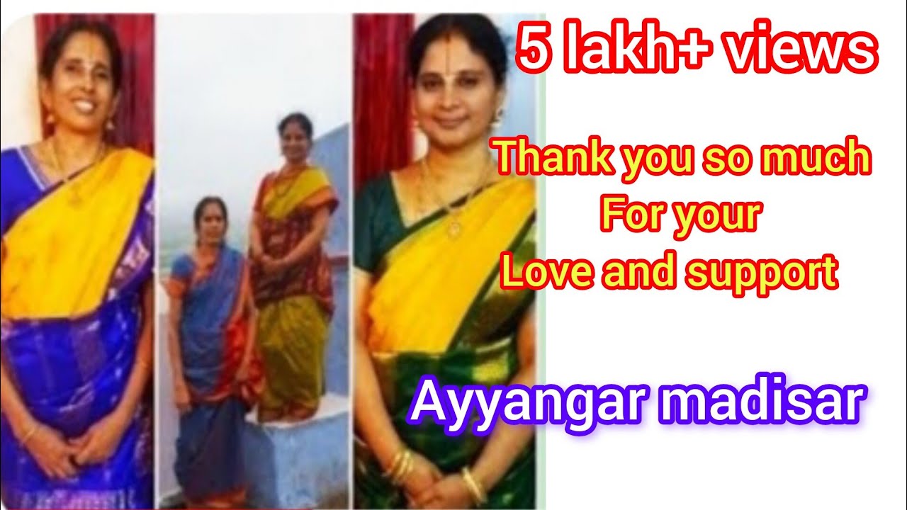 Easy Method Iyengar Madisar with 9 yards 6 yards saree | 3 Methods by Sowmya Ravichandran ||Ayyangar