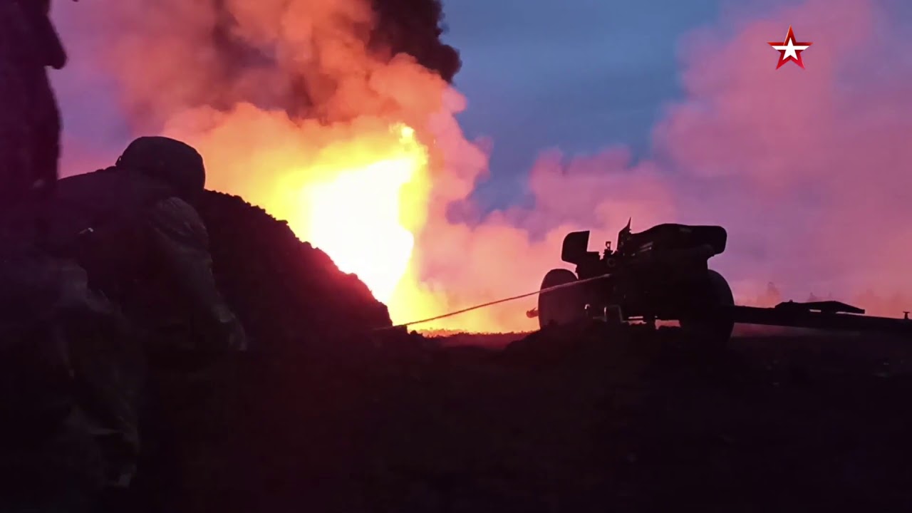shooting at a burning oil well