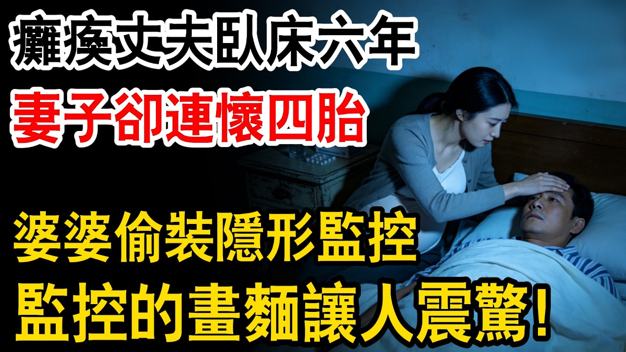 癱瘓丈夫臥床六年，妻子卻連懷四胎，婆婆偷裝隱形監控，監控的畫麵讓人震驚！#生活經驗 #人生故事 #為人處世 #日常 #人生感悟