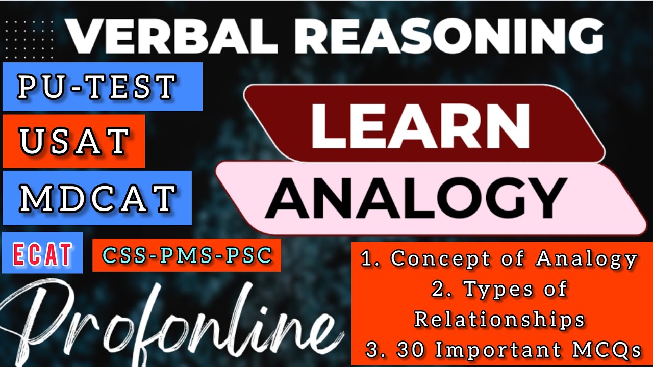 Understand Analogy in Minutes | MCQs for PU-TEST, ECAT, MDCAT & USAT