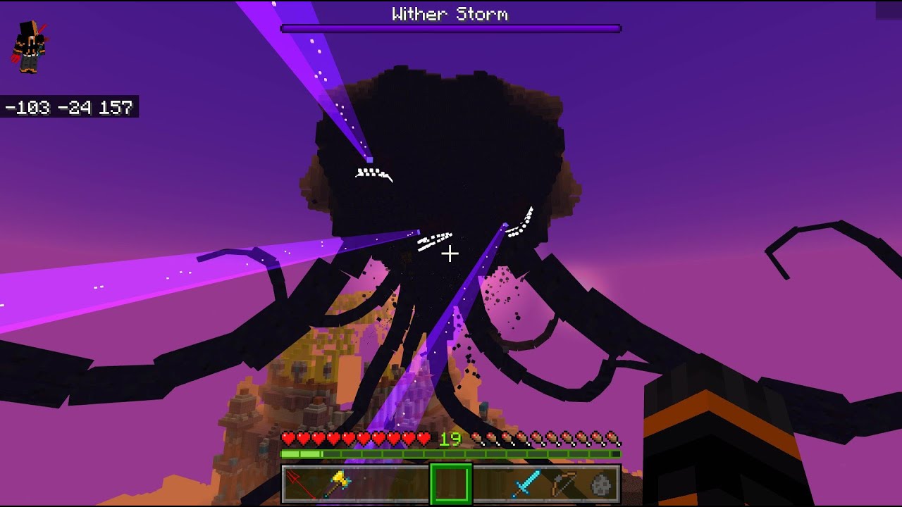 Devastating Wither Storm Add-on[MCPE-MCBE]Wither Storm In Minecraft,EnderFoxBoy MC🦊!!!