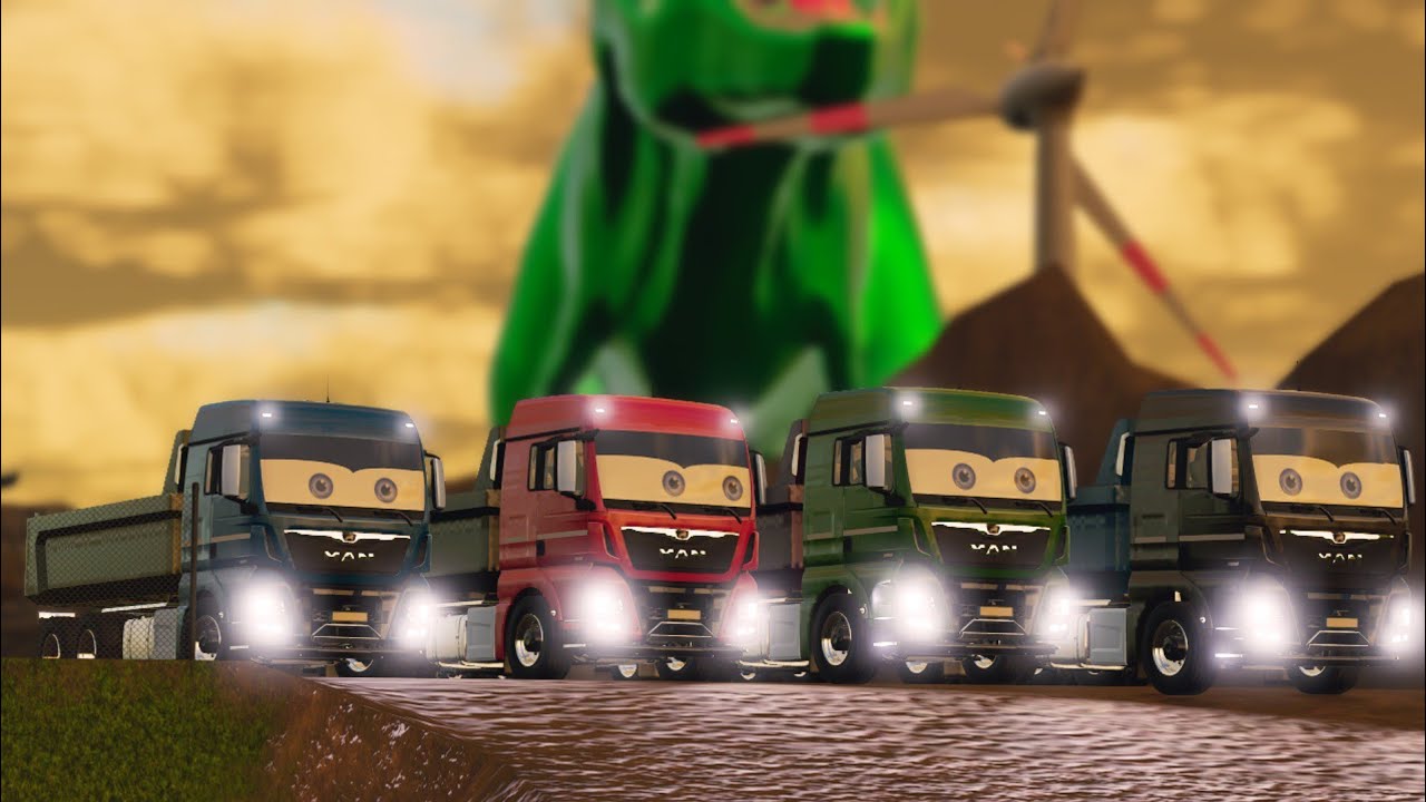 TRANSPORTING  PUBLIC WORKS VEHICLES  NIGHT TRUCK MAN  TO GARAGE WITH ALL COLORS #10