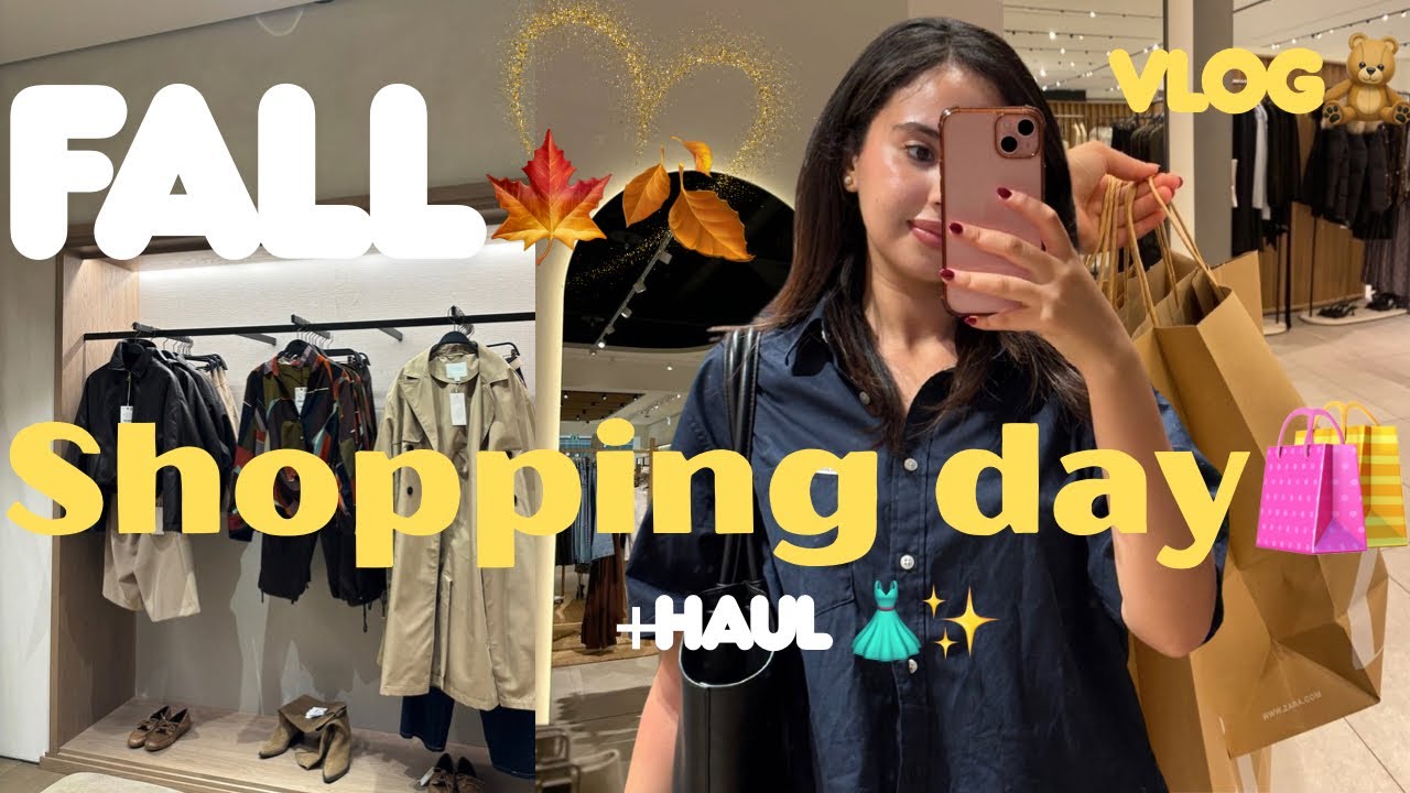 Shopping vlog | مشترياتي لفصل الخريف 🍂🍁🧸( H&M, pull & bear …✨) + Big Haul 👯‍♀️🌸🛍️