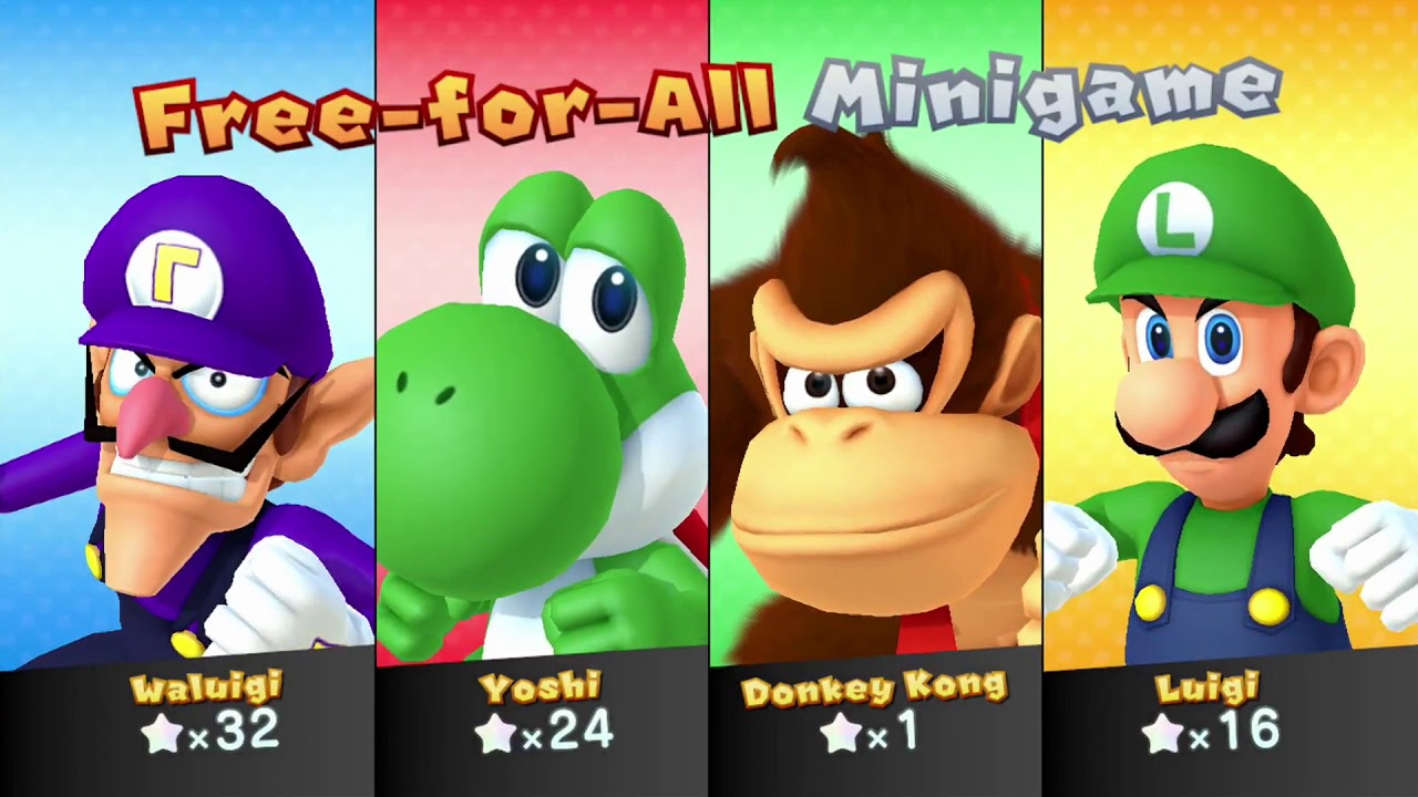 Mario Party 10 - Airship Central (Yoshi, Luigi, Waluigi & Donkey Kong)
